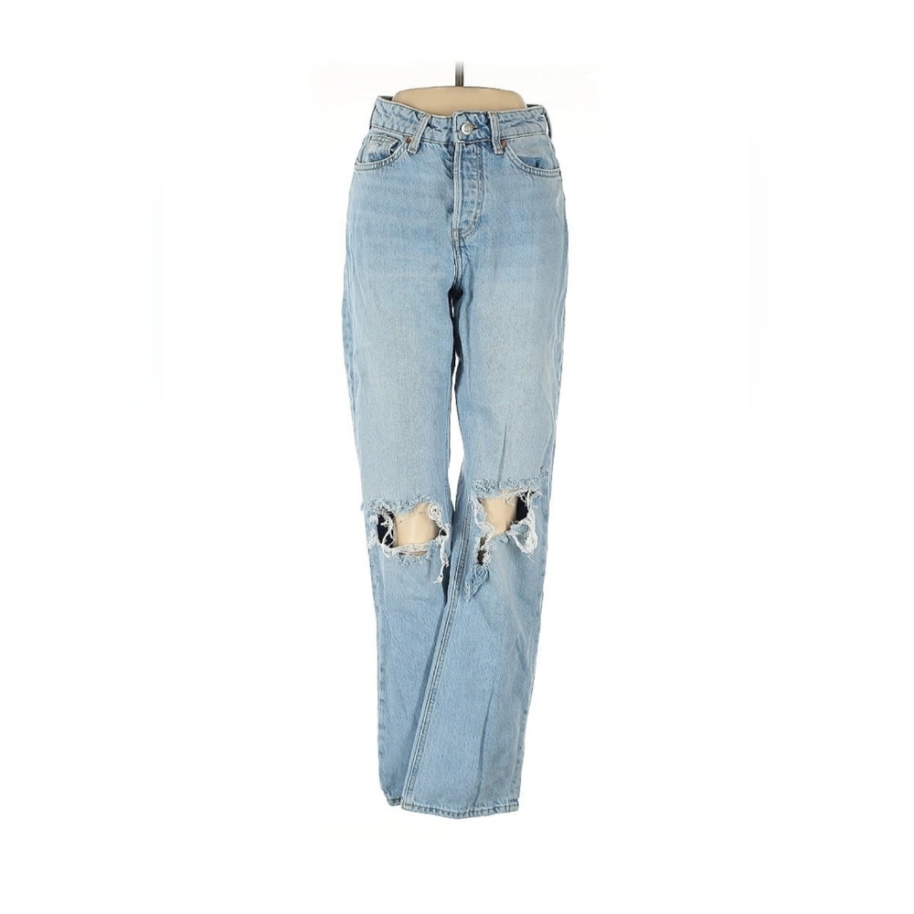 Light Blue Distressed Women Jeans